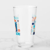 Verre Art folk Fox modèle floral | Nature (Droite)