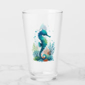 Verre art marin/de plage/côtier hippique (Dos)