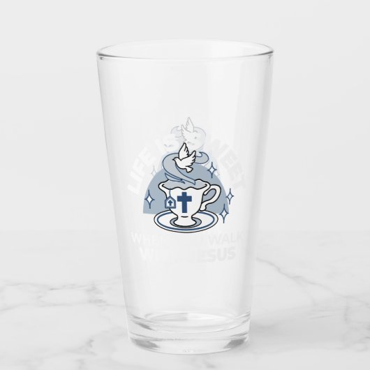 Verre Art Vivant Fidèle - Teacup avec Croix et Dove (Devant)