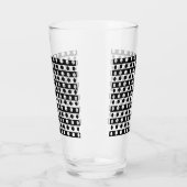 Verre Artiste Abstrait moderne noir et blanc (Gauche)