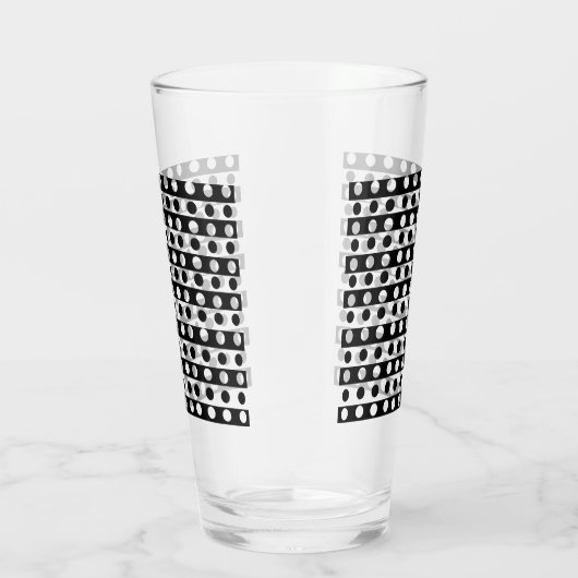 Verre Artiste Abstrait moderne noir et blanc (Droite)