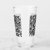 Verre Artiste Abstrait moderne noir et blanc (Gauche)