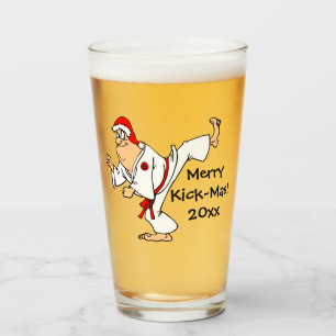 Verre Arts martiaux Merry Kick Mas Noël