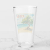 Verre Aruba Divi Tree Eagle Beach aquarelle (Dos)