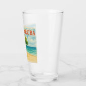 Verre Aruba Divi Tree Eagle Beach aquarelle (Gauche)