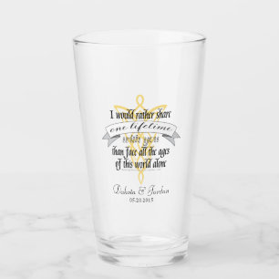 Verre Arwen "Une Vie Avec Vous" Citation Avec Bannière