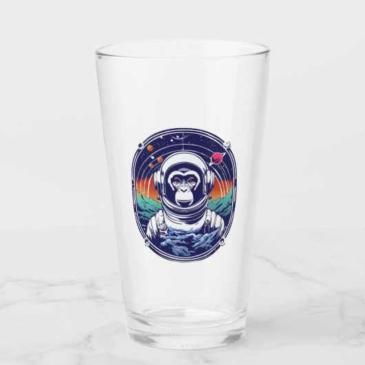 Verre Astronaute du singe spatial (Devant)