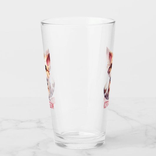 Verre Attitude Cat Insouciante - Conception Feline Joueu (Gauche)