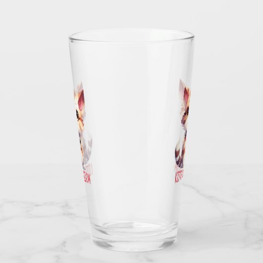 Verre Attitude Cat Insouciante - Conception Feline Joueu (Droite)