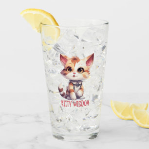 Verre Attitude Cat Insouciante - Conception Feline Joueu