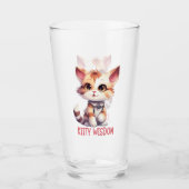 Verre Attitude Cat Insouciante - Conception Feline Joueu (Devant)