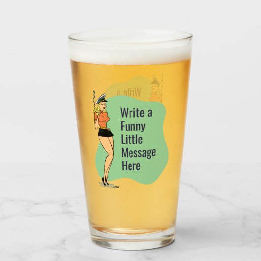 Verre Attitude sans souci : Un Pinup Rétro Chic (Devant (rempli))