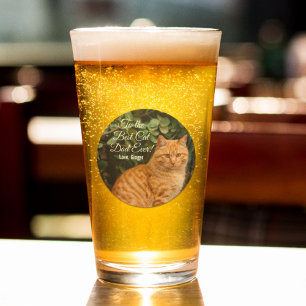 Verre Au meilleur chat papa jamais photo personnalisée