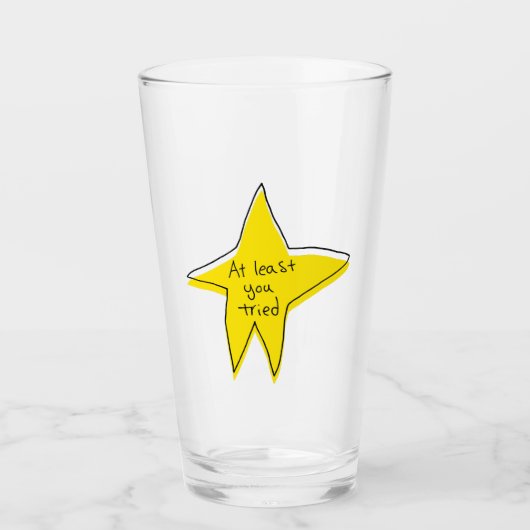 Verre Au Moins Vous Avez Essayé - Yellow Star (Devant)