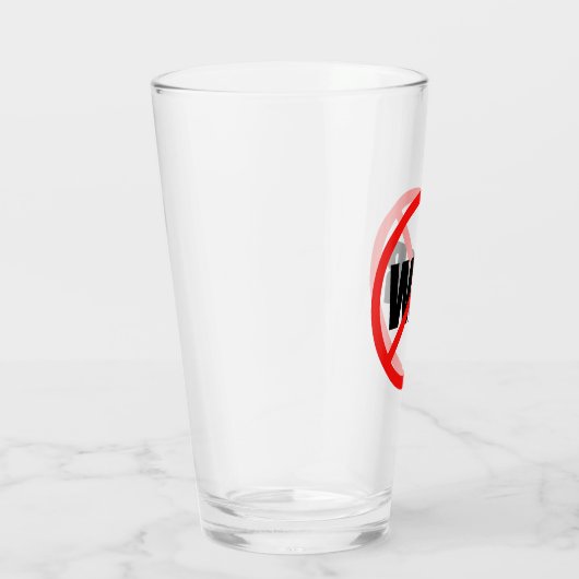Verre Aucun symbole de guerre (Droite)