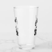 Verre Audacieuse Typographie Cheers Nom 30e anniversaire (Gauche)
