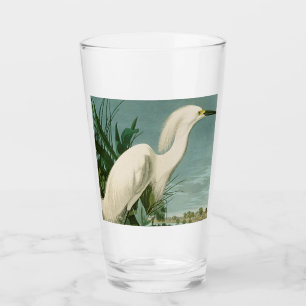 Verre Audubon Héron de neige Oiseaux d'aigrettes blanche