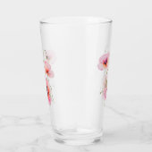 Verre August birth flower NO LETTERING DOUBLE FLOWERS (Droite)