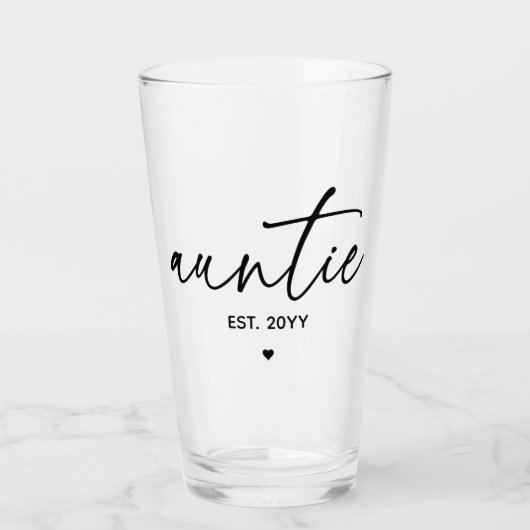 Verre Auntie Established Elegant Typography New Aunt (Devant)