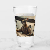 Verre Aussie Kangaroo Avion Pilote, (Devant)