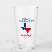 Verre Austin Texas Bachelor Party Favoriser Beer Pint (Devant)