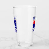 Verre Australie Drapeau Australien Bleu Personnalisation (Gauche)