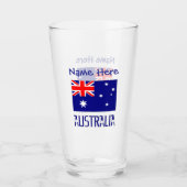 Verre Australie Drapeau Australien Bleu Personnalisation (Devant)