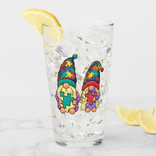 Verre Autisme couple Gnome