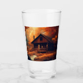 Verre Automne/Automne/Halloween/Peinture rustique (Devant)