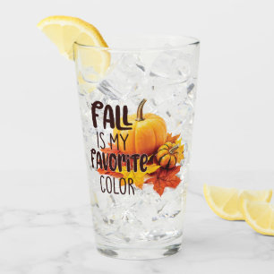 Verre Automne est ma couleur préférée - Citrouille & Feu