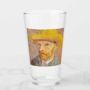 Verre Autoportrait de Vincent Van Gogh avec chapeau de p