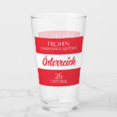 Verre Autriche Fête de l'Indépendance drapeau national a (Devant)