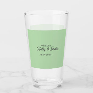Verre Avec amour ajoutez le nom du couple mariage simple