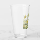 Verre avec bordure florale de jonquilles jaunes (Droite)