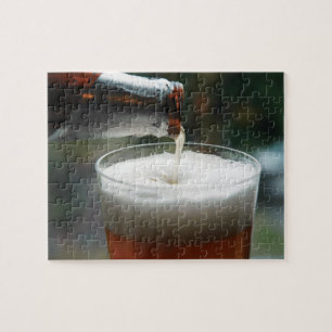 Verre Avec Bouteille Puzzle Conçu