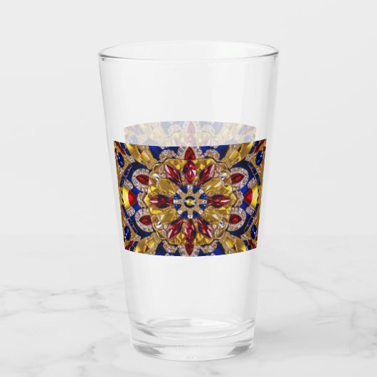 Verre avec les couleurs de la Colombie (Dos)