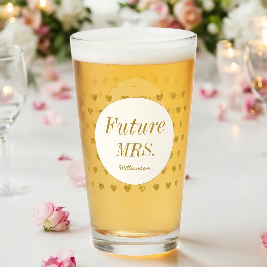 Verre Avenir de la Fête des mariées blanche jaune Mme Gl