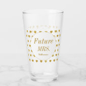 Verre Avenir de la Fête des mariées blanche jaune Mme Gl (Dos)