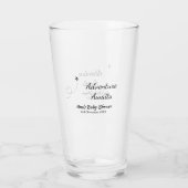 Verre Aventure attend baby shower ajouter nom date plan (Dos)