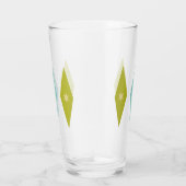 Verre Avocado Green Aqua Stars & Diamonds Mid Century (Droite)