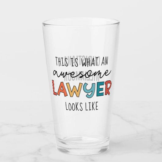 Verre Avocat sur mesure | Procureur | Awesome Lawyer (Devant)