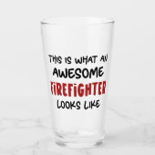 Verre Awesome pompier Funny pompier (Devant)