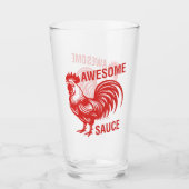 Verre Awesome Rooster de sauce drôle (Devant)