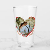 Verre Ayez un petit nom de photo de coeur (Devant)