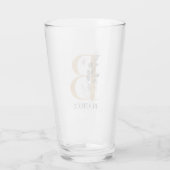 Verre B Monogramme Floral Personnalisé (Dos)