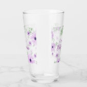 Verre Baby shower personnalisé de fleurs d'aquarelle vio (Droite)