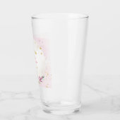 Verre Baby shower rose lune florale (Gauche)