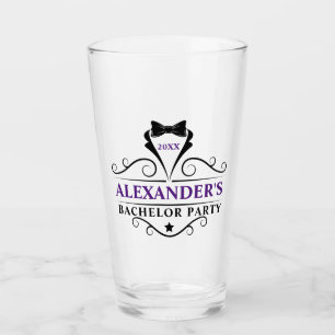 Verre Bachelor Party Cravate noire violet ou choisir la 