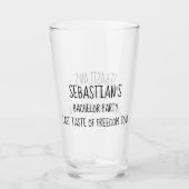 Verre Bachelor Party Dernier Taste of Freedom Tour Humou (Devant)