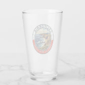 Verre Badge California Travel Art (Dos)